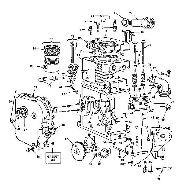 Replacement Parts Diagram and Parts List for 190400-190499 2655-01 Briggs and Stratton Tiller